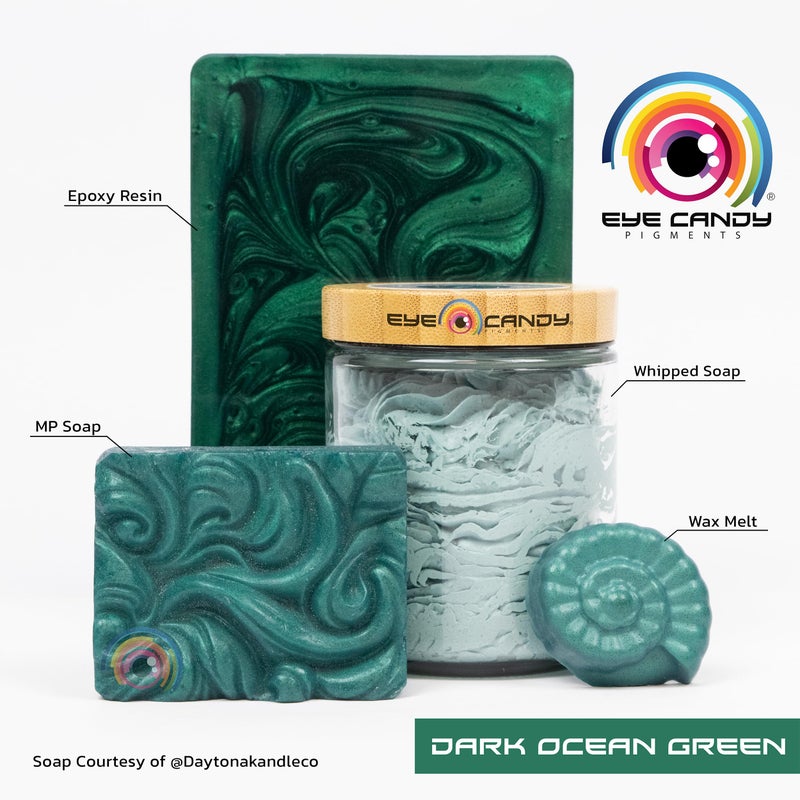 Eye Candy Mica Powder Pigment â€œDark Ocean Greenâ€ (25g) Multipurpose DIY Arts and Crafts Additive | Acrylic, Woodworking, Bath Bombs, Resin, Epoxy, Soap, Fishing Lures (Dark Ocean Green, 25G) - Image 2